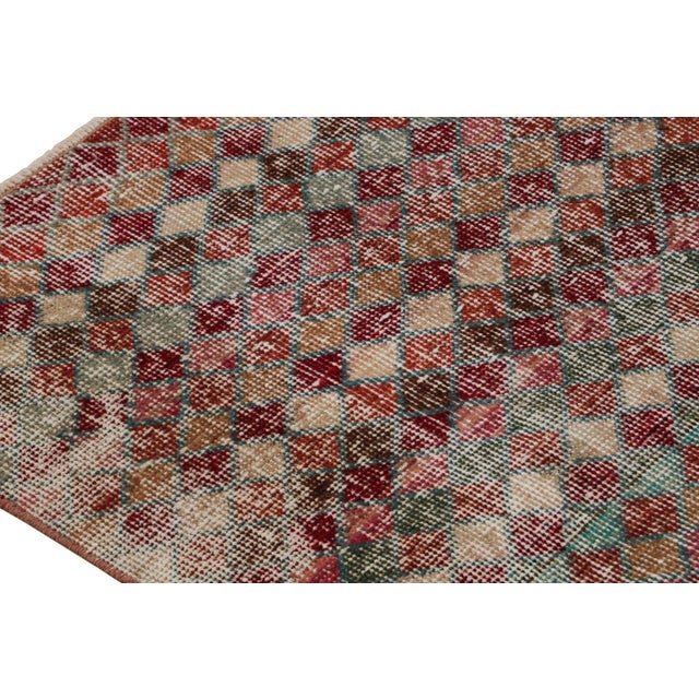 1960s 1960s Vintage Zeki Müren Art Deco Rug With Geometric Patterns For Sale - Image 5 of 7