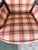 Vintage Madras Plaid Silk Upholstered Accent Chair Made by Owners Select HighPoint North Carolina, Pink Plaid Silk Chair Custom Made For Sale - Image 18 of 18