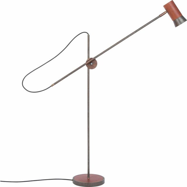 Not Yet Made - Made To Order Iron Oxide and Leather Kusk Floor Lamp by Sabina Grubbeson for Konsthantverk For Sale - Image 5 of 7