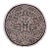Boho Chic Botanical 1990's Pak-Persian Black/Grey Wool Round Rug- 6'0'' X 6'1'' For Sale