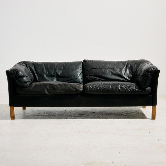 Danish Leather Sofa by Nielsen, 1970s For Sale - Image 16 of 16