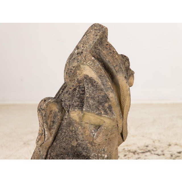 Pair Art Deco Concrete Lions Garden Ornaments, England 1930s For Sale - Image 9 of 12