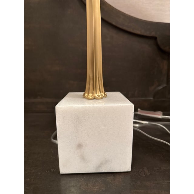 Pair of lamps from Arterior Homes. Marble base. Brass stand. Barely used. Like new. Marble base is 4.5-inch cube Lamp...