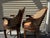 Pair of Century Furniture Savoy Swivel Bar Stools With Leather Seats and Paisley Upholstery For Sale In Los Angeles - Image 6 of 7