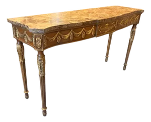 Late 20th Century John Widdicomb Neoclassical Giltwood & Granite Top Console Table
