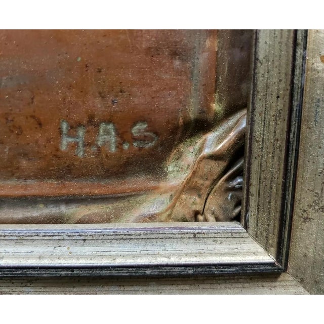 Adjutant Stork Copper Repousse Art by H. Alvin Sharpe, New Orleans