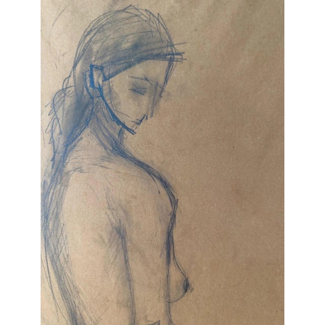 1930s Karl Hofer, Female Nude, Sketch on Paper For Sale - Image 5 of 11