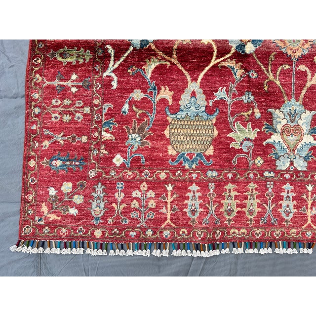 2000 - 2009 Hand-Knotted Afghan Chobi Ziegler Sultanabad Rug - 6'5" X 5'0" For Sale - Image 5 of 12