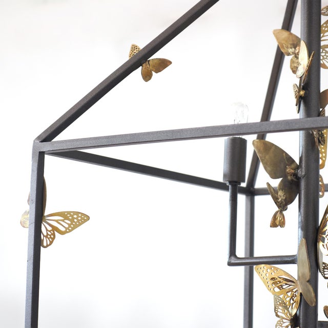 Tobacco Monarch Butterfly Lantern For Sale In Dallas - Image 6 of 9