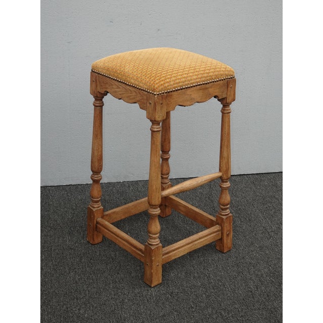 Set of Four Vintage Minton Spidell French Country Gold Bar Stools