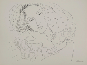 Henri Matisse, Modèle mariée au voile, Lithograph