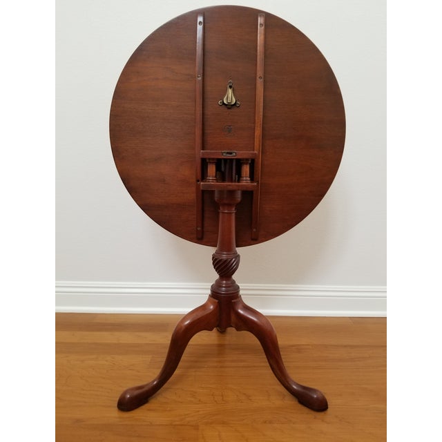 Kittinger Late 20th Century Kittinger Historic Newport Hn-6 Mahogany Tilt-Top Table For Sale - Image 4 of 9