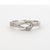 Elegant and Timeless. Set with Round White Diamonds Accented by a Graceful Knot Design. 18K White Gold Size - 7