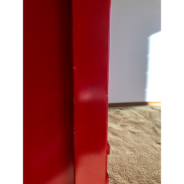 1970s Red Three Drawer Modern Dresser For Sale - Image 10 of 12
