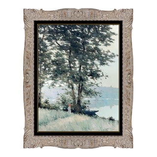 Mid 20th Century Day at the Lake, Andre Gisson For Sale