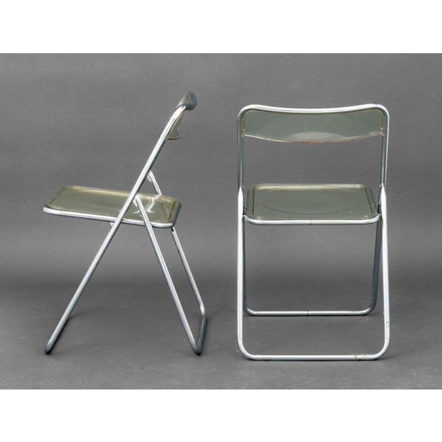 Giancarlo Piretti "Plia" Style Folding Chairs, 4 For Sale - Image 9 of 14
