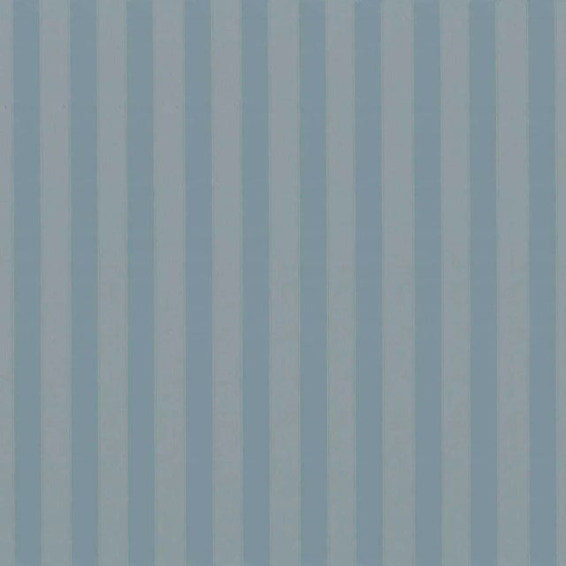 Zoffany Suffolk Stripe Fabric in Stockholm Blue - a Sample For Sale