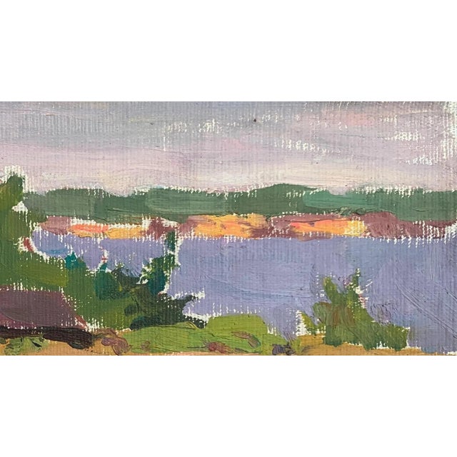 Realism Original River Landscape Oil Painting, Ukrainian Artist Sokolovsky, 1970s 17-31 For Sale - Image 3 of 6