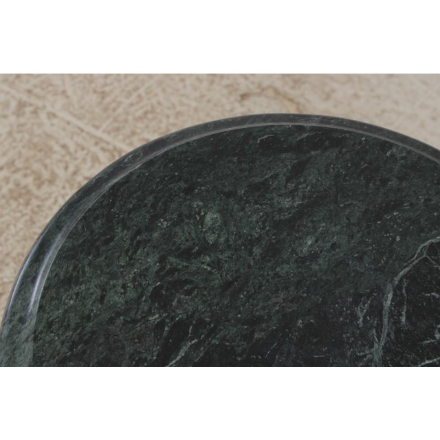 Stone Vintage Louis XVI Style Bronze Marble Top Pedestal Table For Sale - Image 7 of 13