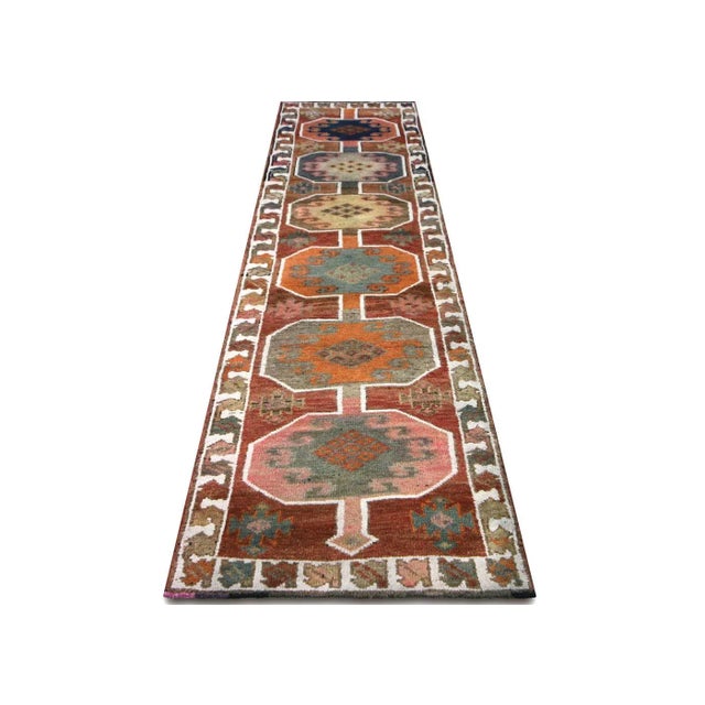 1960s 1960s Turkish Oushak Runner For Sale - Image 5 of 7
