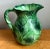 Vintage Green Leaf Motif Ceramic Pitcher For Sale - Image 9 of 13