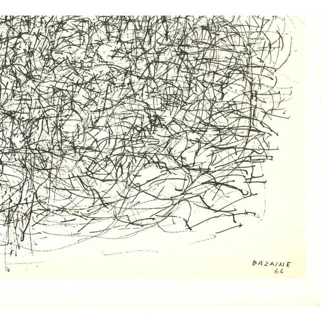 Abstract Jean Rene Bazaine Composition IV, 1968 For Sale - Image 3 of 4