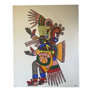 "Quetzalcóatl #2" Contemporary Mexican Figurative Oil Painting For Sale