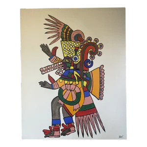 "Quetzalcóatl #2" Contemporary Mexican Figurative Oil Painting