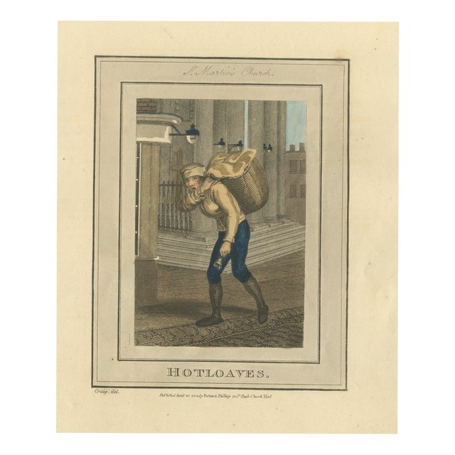 Hot Loaves, St. Martins Church, Cries of London, 1804 For Sale