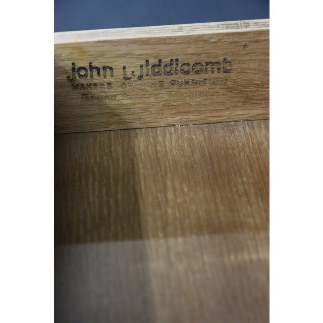 John Widdicomb Neoclassical Marble-Top Console Table With Ebonized Columns For Sale - Image 14 of 14