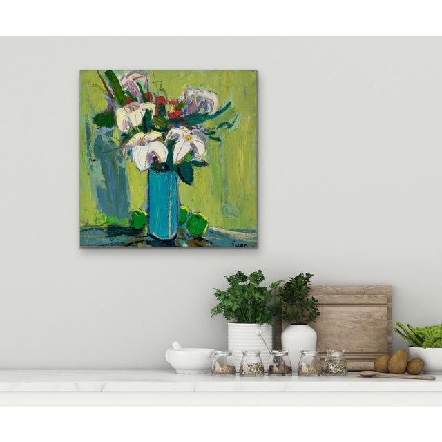 Wood Impressionistic Landscape Original Oil Painting For Sale - Image 7 of 12