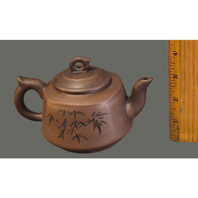 Vintage Chinese Yixing Zisha Clay Tea Pot For Sale - Image 4 of 8