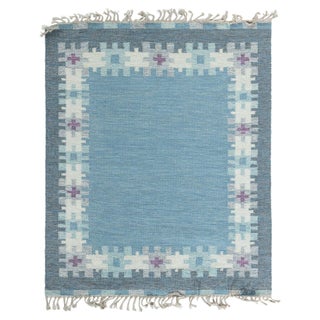 Modern Swedish Flat Weave Wool Rug by Doris Leslie Blau For Sale