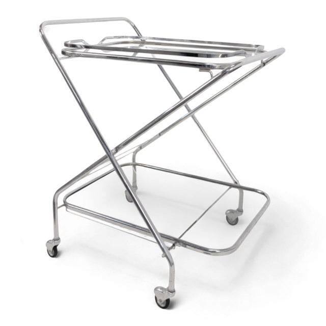 Space Age Serving Bar Cart For Sale - Image 5 of 5