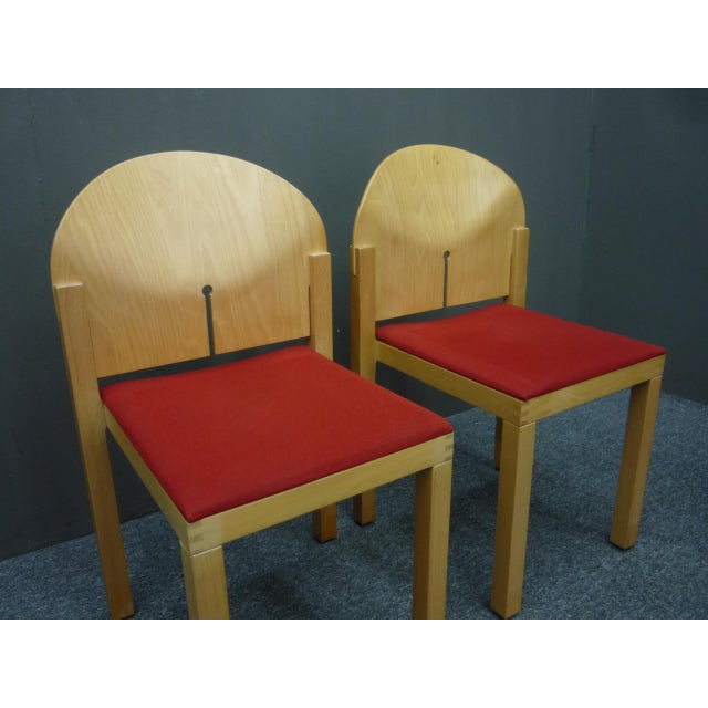 Mid-Century Modern Postmodern Dining Chairs by Arno Votteler, 1980s, Set of 4 For Sale - Image 3 of 14