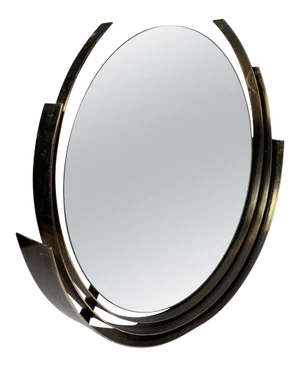 Curtis Jere Brass Circular Round Mirror