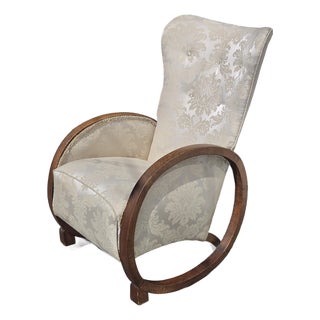 1930s Art Deco Heals of London Rocking Chair Rare Model For Sale
