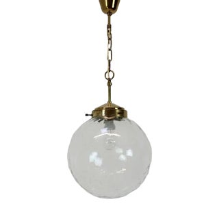 Mid-Century Big Glass Pendant by Kamenicky Senov, 1970s For Sale