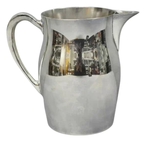 Vintage Bristol Silverplate by Poole B54 Silver Plated Bulbous Water Pitcher