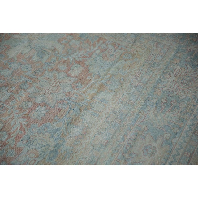 Red Vintage Distressed Mahal Carpet - 10'5" x 13'9" For Sale - Image 8 of 13