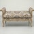 French Provincial 1950s French Provincial Style Gray Carved and Painted Bench W/ Down Cushion For Sale - Image 3 of 6