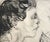 Myron Nutting (1890-1972) lithograph of a lady in profile. Signed lower right.