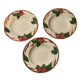 2000s Franciscan Apple Rimmed Bowls- Set of 3 For Sale