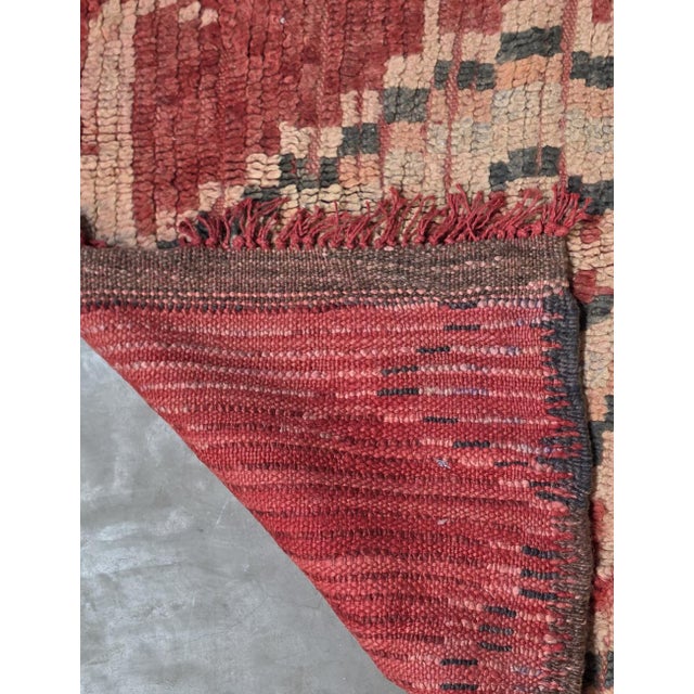 Handwoven Wool Moroccan Rug - 4.6 X 2.9 Ft For Sale In Cleveland - Image 6 of 6