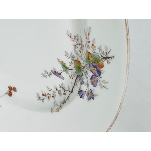 Ceramic Antique Flowered Ironstone Platter For Sale - Image 7 of 11
