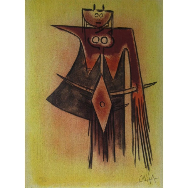 Wifredo Lam, Demoiselle Blasonee, from the suite Pleni Luna., 1974 For Sale - Image 4 of 4