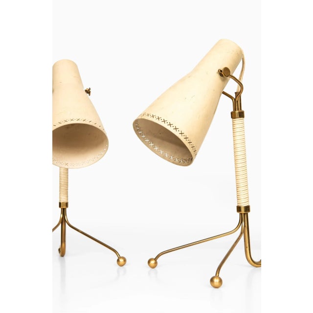 Rare pair of table lamps attributed to Hans Bergström. Produced by ASEA in Sweden. European Plug (up to 250V).The wiring...