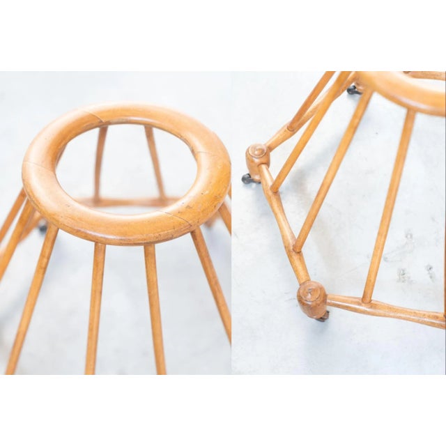 Vintage Beechwood Baby Walker, 1950s For Sale - Image 4 of 8