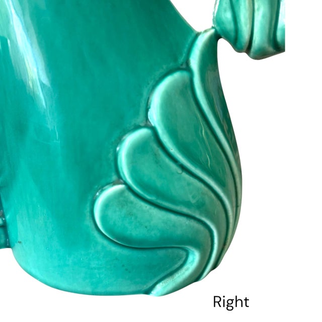 Pair of Art Deco Style Turquoise Ceramic Horse Bookends, 10” Sculptural Figures For Sale In Los Angeles - Image 6 of 12