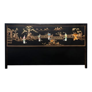 King Size Chinoiserie Headboard For Sale
